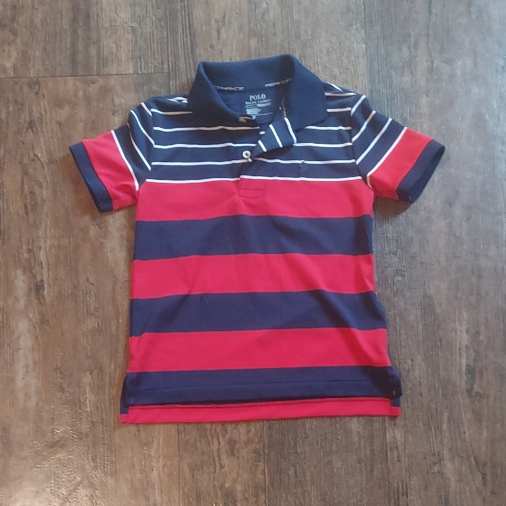 Polo by Ralph Lauren Kids Red and Navy Striped Polo